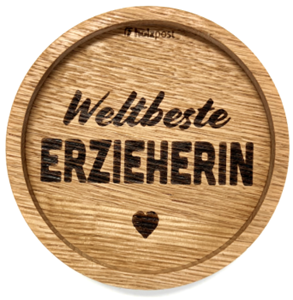 Untersetzer Eiche gelt Erzieherin